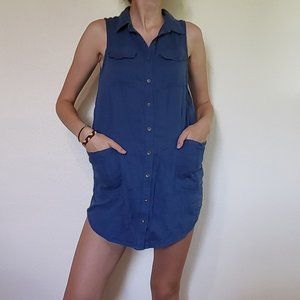 Forever 21 Blue Cotton Casual Dress